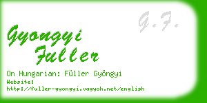 gyongyi fuller business card