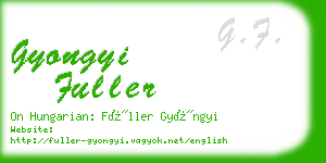 gyongyi fuller business card